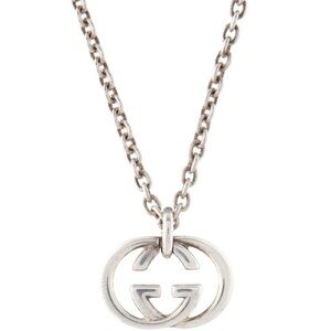 Gucci Silver Unisex Necklace Interlocking G